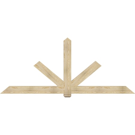 Ekena Millwork Kennewick Rough Sawn Timber Gable Bracket, Douglas Fir, 108"W x 45"H x 4"D x 6"F, 10/12 Pitch GBW108X45X0406KEN00RDF